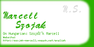 marcell szojak business card